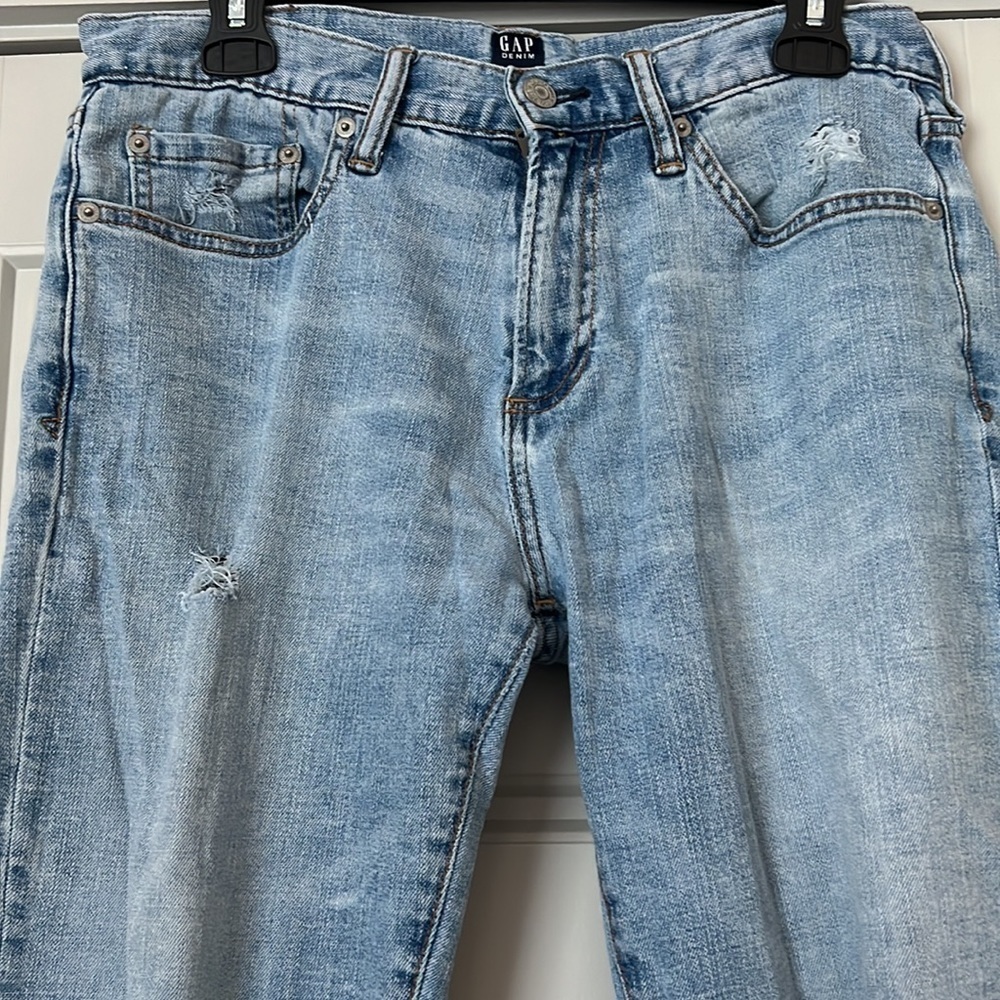 GAP distressed ripped jeans skinny Sz 30 - Picture 2 of 12
